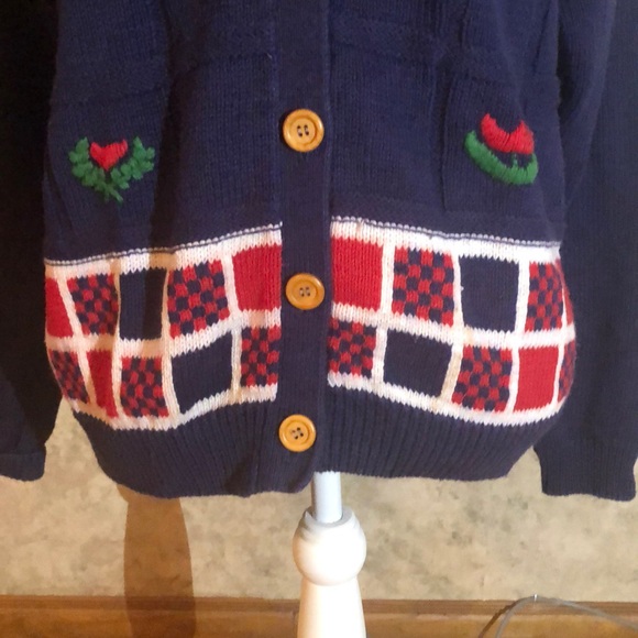 That’s Me! Flower Knit Button-Down Sweater - Picture 3 of 8